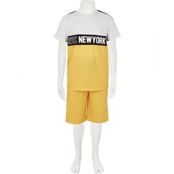 COPY - RiverIsland NYC NEW YORK Mini Boys T-Shirt & Short Set, Multicolor - Picture 9 of 9